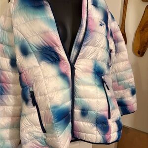 Reebok Pastel Quilted Puff Jacket — Pink, Blue, White